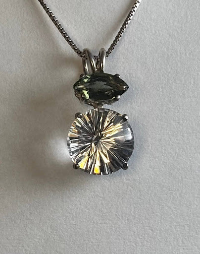 Clear Quartz Super Nova with Moldavite