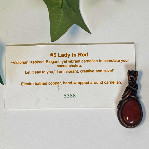 Lady in Red Pendant