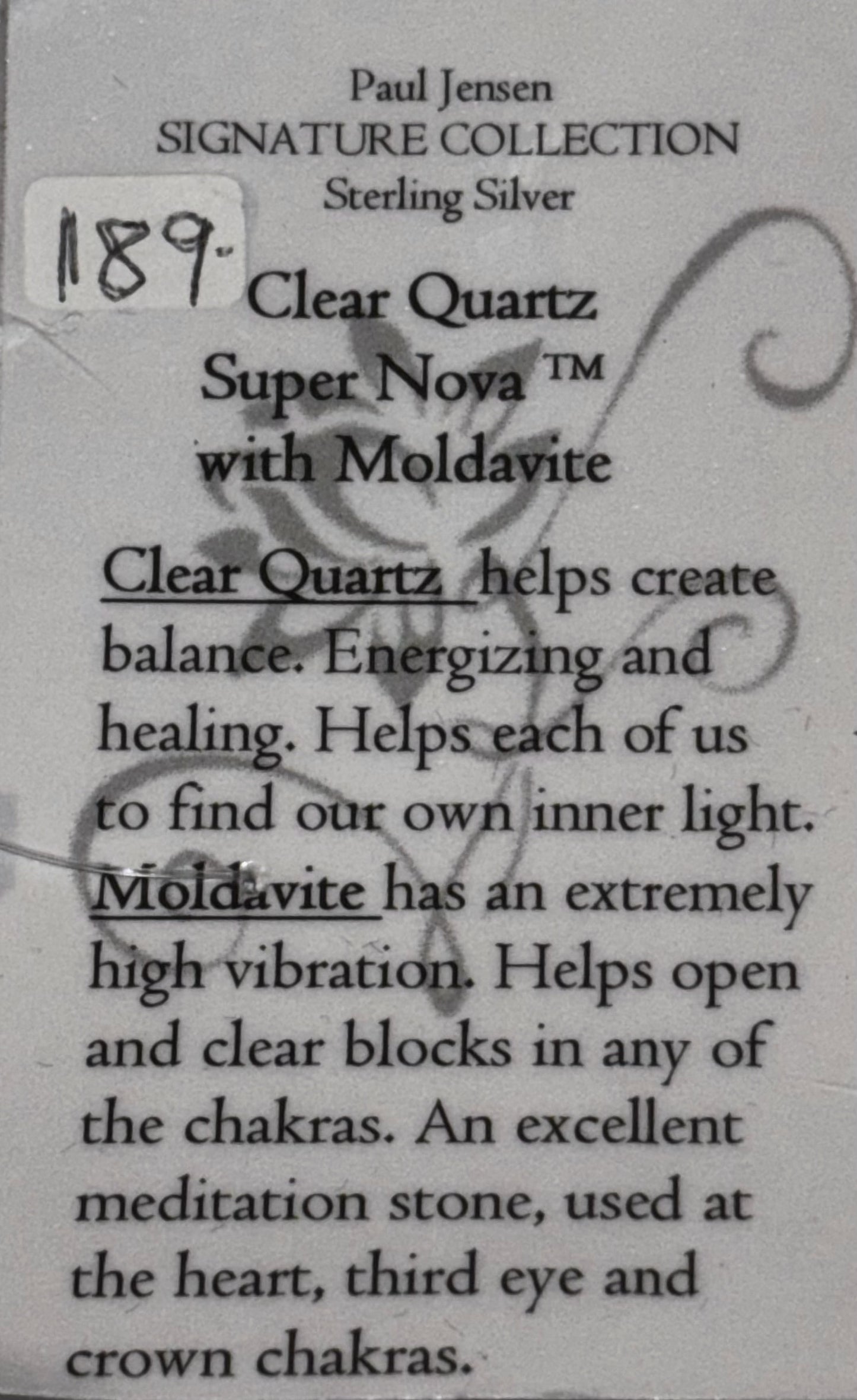 Clear Quartz Super Nova with Moldavite