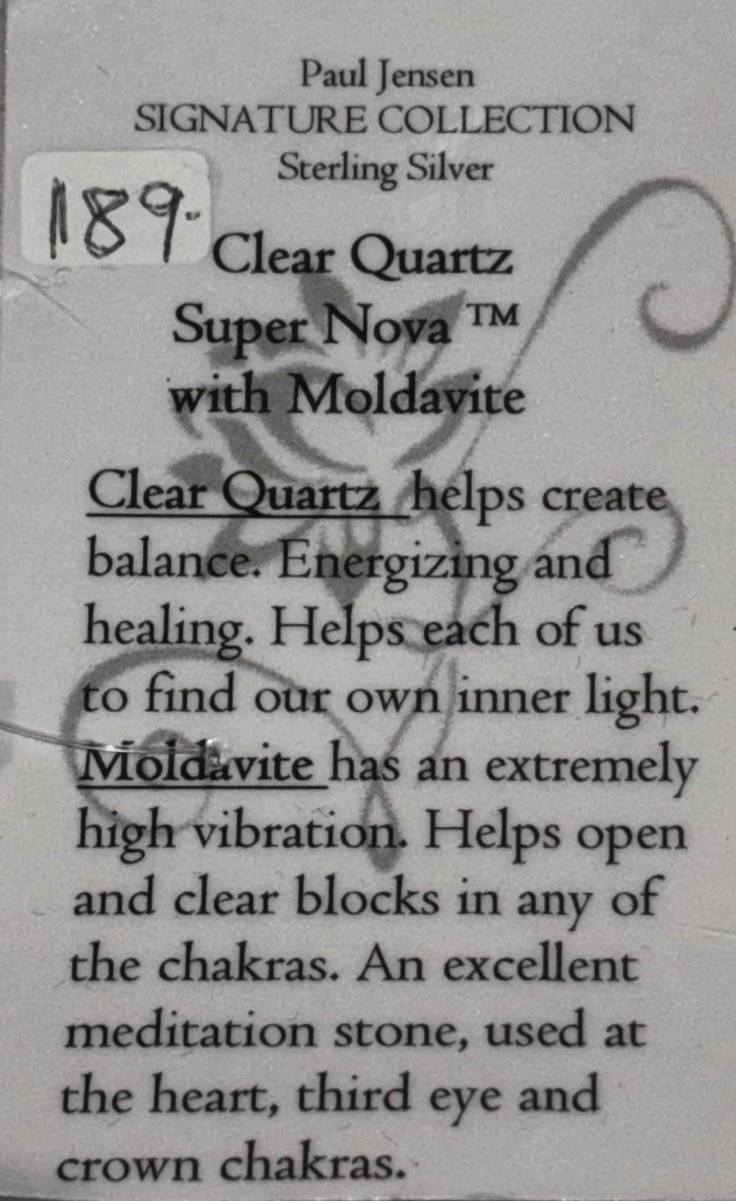 Clear Quartz Super Nova with Moldavite