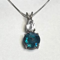 Aqua Aura Mini Radiant Heart with White Topaz