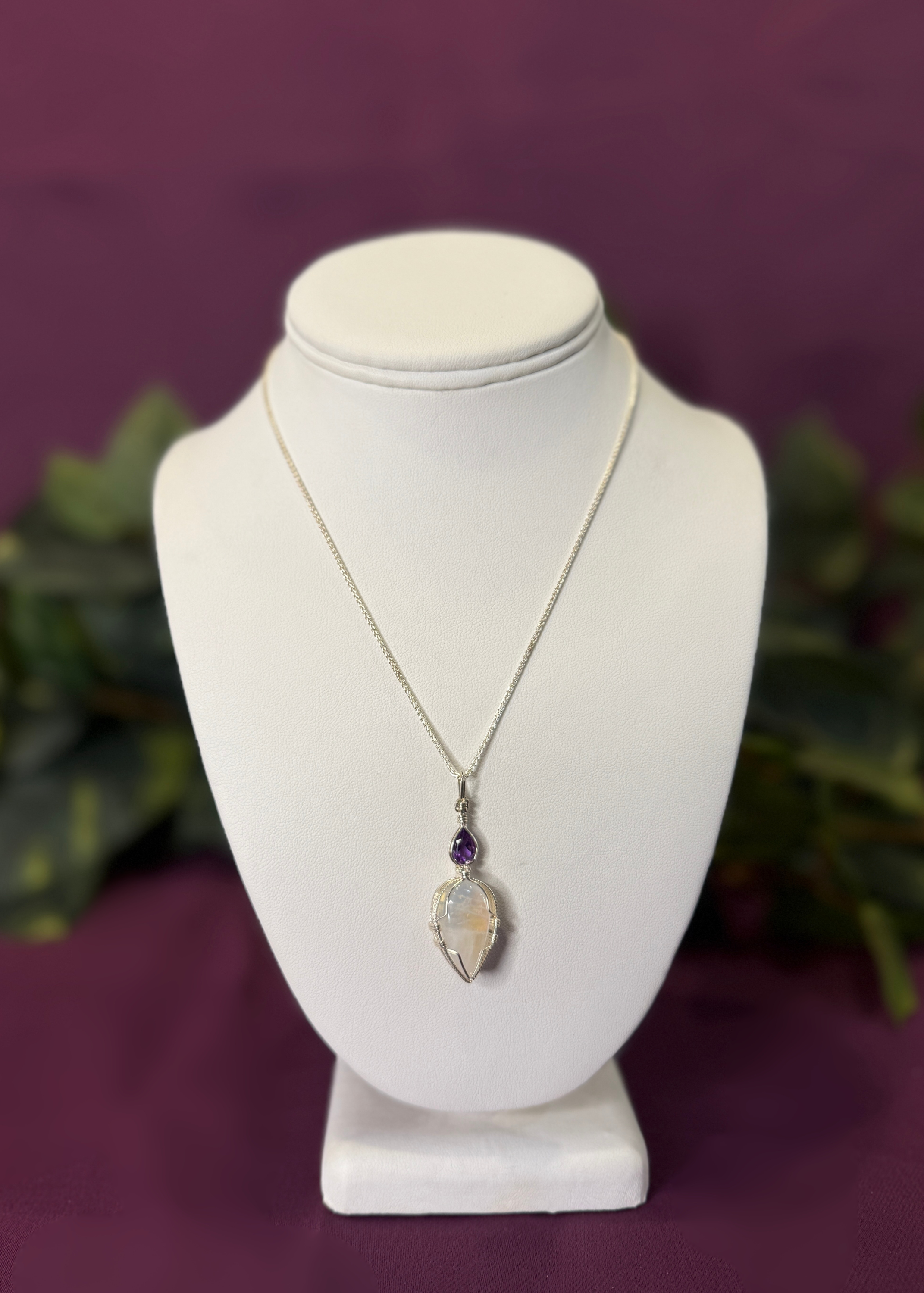 Amethyst & Moonstone Pendant