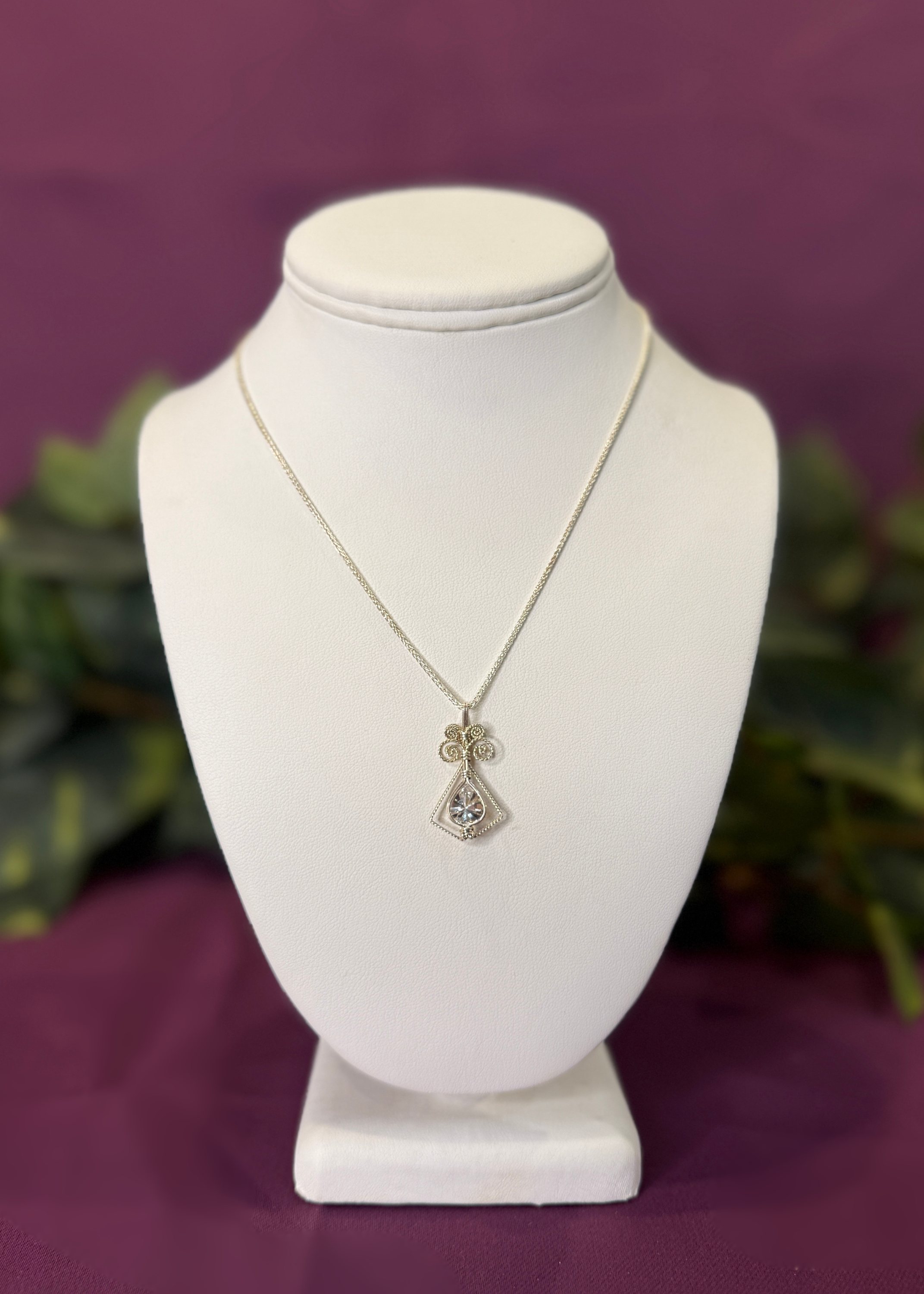Danburite Faceted Pendant
