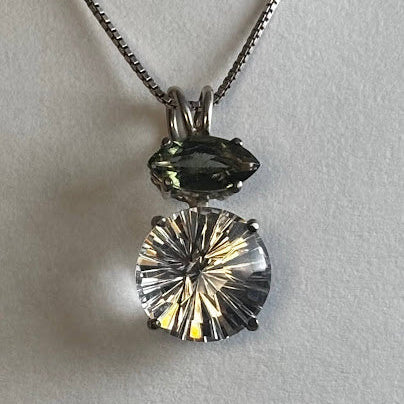 Clear Quartz Super Nova with Moldavite